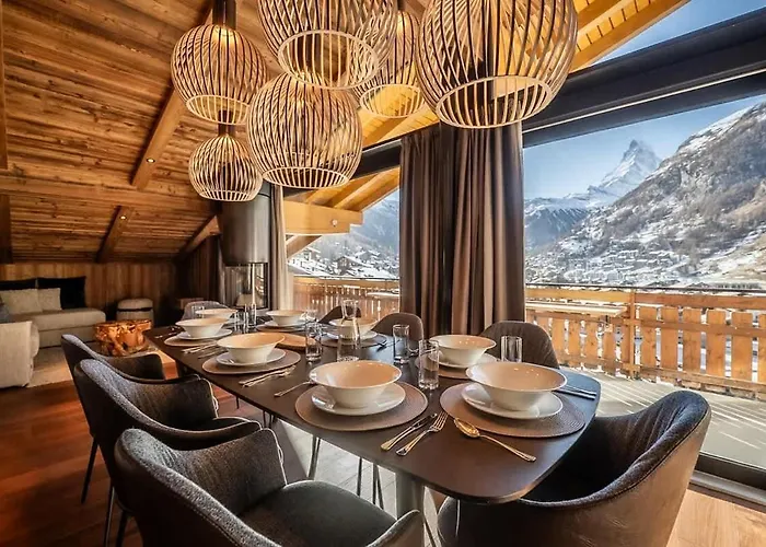 アパート Viscaria Penthouse With Amazing Matterhorn View ツェルマット